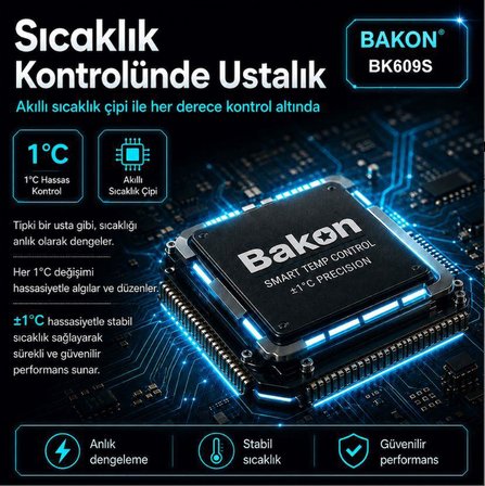 BAKON BK609S 90W Ayarlı Analog Kalem Havya