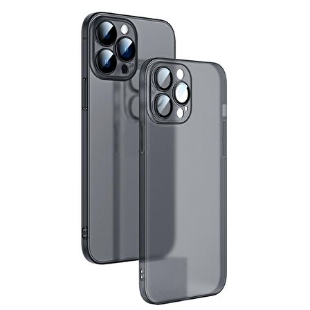 Smcase Apple iPhone 14 Pro Max Kılıf Mat PP Alp Kamera Korumalı Silikon