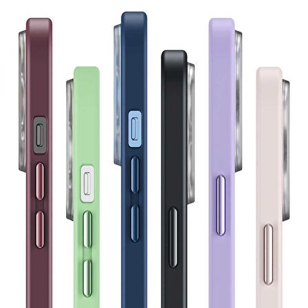 Smcase Apple iPhone 12 Pro Kılıf Lens Korumalı Hassas Tuş Mat Yüzey Mokka Tacsafe