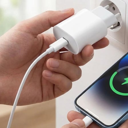 20W Hızlı Şarj Adaptörü USB-C to Lightning Kablolu – PD Destekli Süper Hızlı Şarj Cihazı (5566)