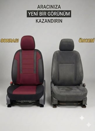 Veloce Bordo Serisi Geely Echo İle Uyumlu Koltuk Kılıfı Tam Set