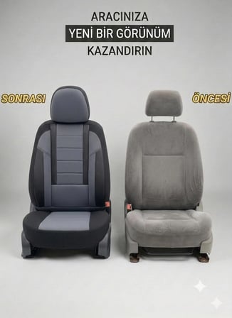 Veloce Füme Serisi Chevrolet Aveo İle Uyumlu Koltuk Kılıfı Tam Set