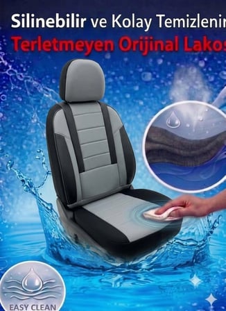 Veloce Gri Serisi Hyundai Accent Blue İle Uyumlu Koltuk Kılıfı Tam Set