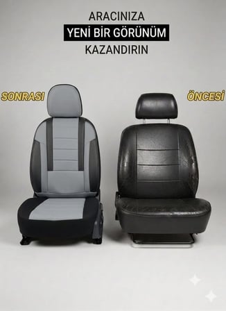 Veloce Gri Serisi Hyundai Accent Blue İle Uyumlu Koltuk Kılıfı Tam Set