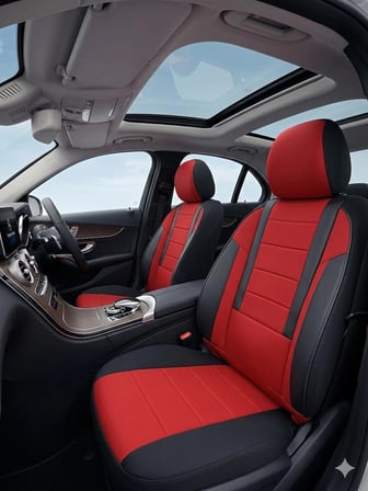 Veloce Kırmızı Serisi Hyundai İ30 İle Uyumlu Koltuk Kılıfı Tam Set