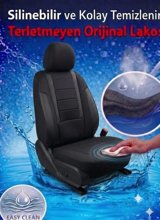 Veloce Siyah Serisi Peugeot 207 İle Uyumlu Koltuk Kılıfı Tam Set