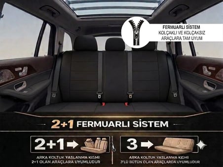 Veloce Siyah Kırmızı Serisi Lada Samara İle Uyumlu Koltuk Kılıfı Tam Set