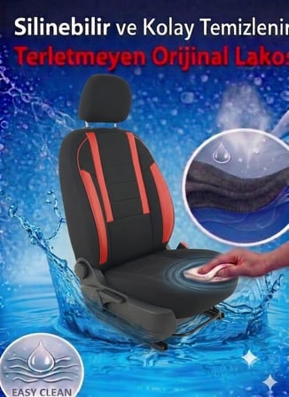 Veloce Siyah Kırmızı Serisi Lada Samara İle Uyumlu Koltuk Kılıfı Tam Set