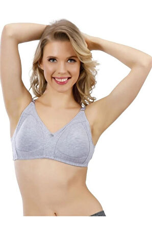 Büyük Beden Kadın Dikişsiz Penye Toparlayıcı Göğüs Küçülten Sütyen