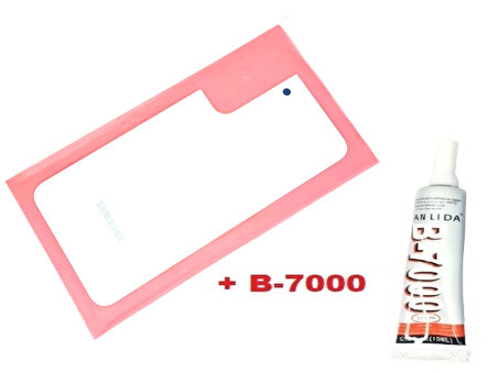 Tkgz Samsung Galaxy S22 PLUS Arka Pil Batarya Kapağı (CAM+B-7000) BEYAZ