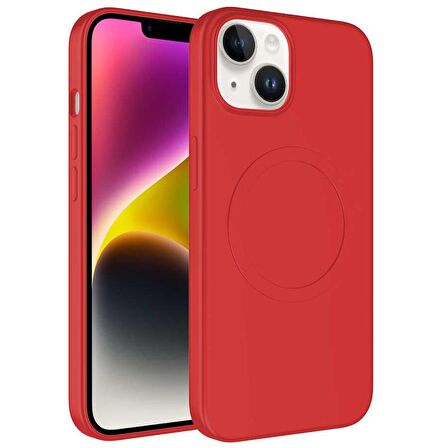 Smcase Apple iPhone 13 Kılıf Wireless Şarj Özellikli Plas Tacsafe Silikon