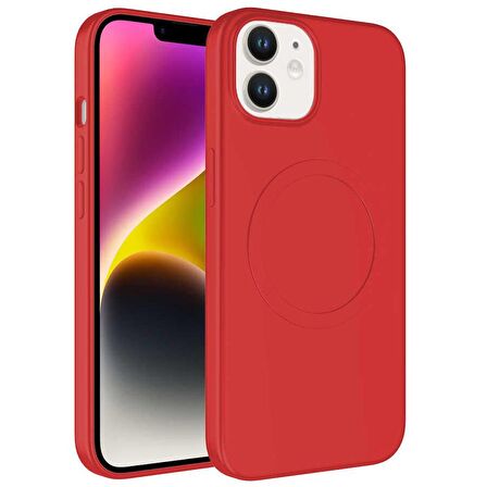 Smcase Apple iPhone 12 Kılıf Wireless Şarj Özellikli Plas Tacsafe Silikon