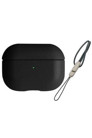 Apple Airpods 3 (3.nesil) 405 Deri Kılıf - Siyah