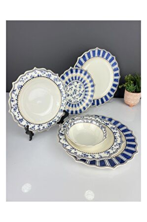 Elizabeth London Lüx 24 Parça Bone China Yemek Takımı Cruise