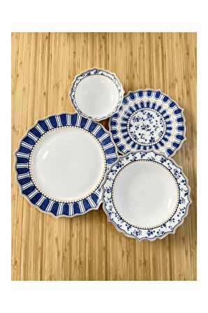 Elizabeth London Lüx 24 Parça Bone China Yemek Takımı Cruise