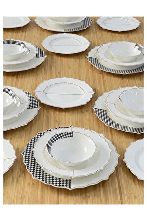 Elizabeth London Lüx 24 Parça Bone China Yemek Takımı Kza