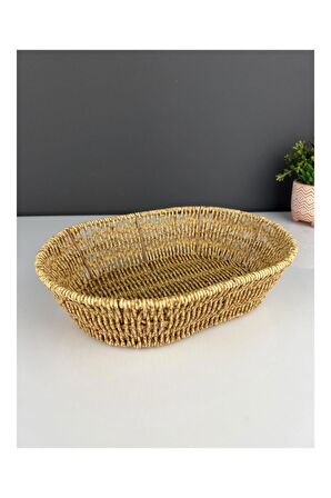 Lüx Rattan Oval Ekmeklik