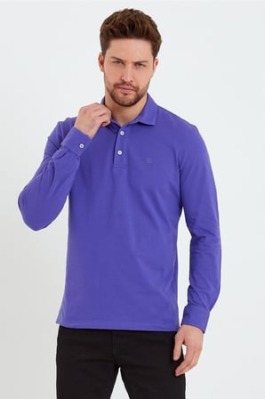 Erkek Polo Yaka Comfort Uzun Kollu Basic Tişört
