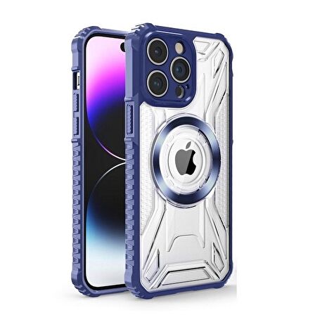 Smcase Apple iPhone 14 Pro Kılıf Magsafe Özellikli Double Sided Non Slip PC TPU Prag Kapak