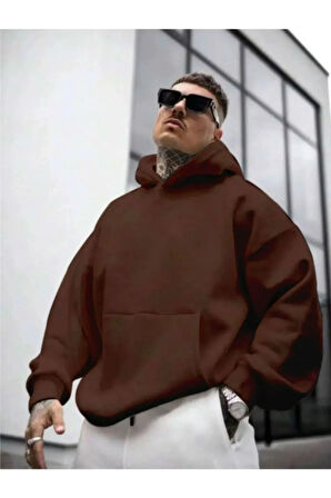 Erkek Kahve  Ny Life  Baskılı Sweatshirt