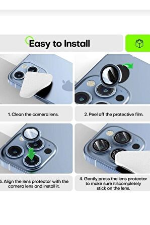 Iphone 13 Pro–13 Promax Uyumlu Kamera Lens Koruyucu