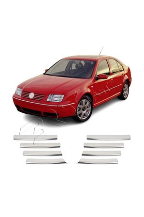 Volkswagen Bora Uyumlu 1998-2004 Krom Ön Panjur 8 Parça Paslanmaz Çelik