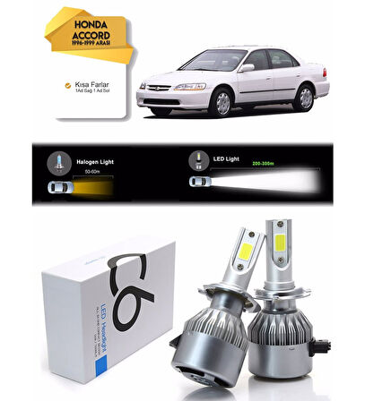 Honda Accord Kısa Far Led Xenon Şimşek Etkili 1996 -1999 Arası