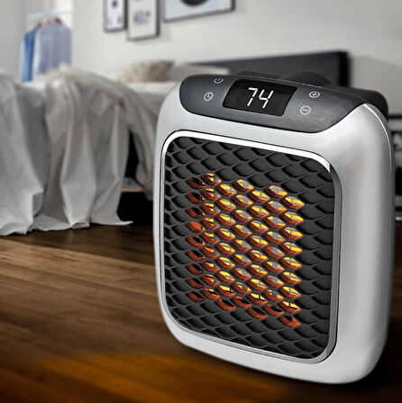 Karavan İçin Taşınabilir 220 Volt Fişe Takılan 800 Watt Fanlı Mini Elektrikli Isıtıcı, Kumandalı