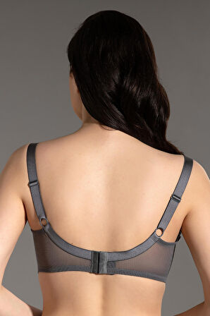 Kadın Gri Dolgusuz D Cup Sütyen
