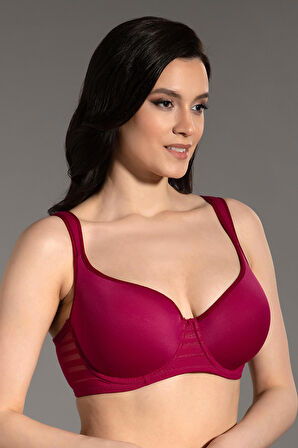 Kadın Bordo Dolgusuz D Cup Sütyen
