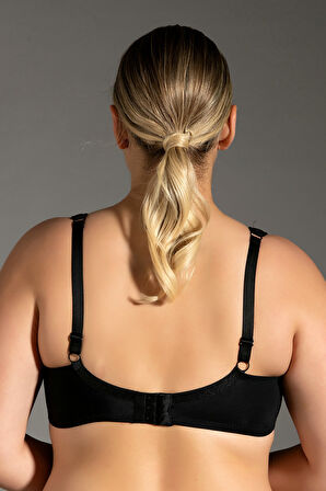 Kadın Siyah Dolgusuz D Cup Sütyen