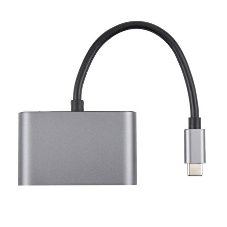 4 İN 1 USB-C / TYPE-C 3.1 - RJ45, PD VE USB X 2 ETHERNET ADAPTÖR KABLOSU