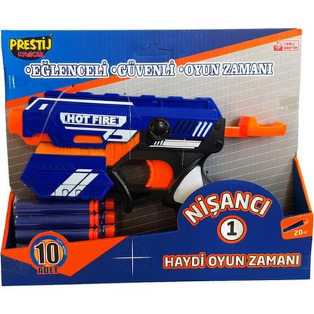 Oyuncak Sünger Atan Yumuşak Mermili NERF Tabanca Oyuncak 
