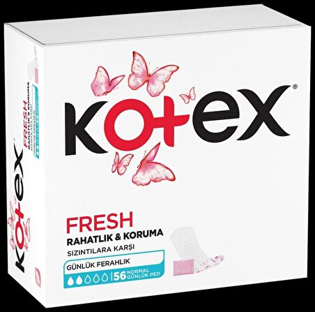 Kotex NORMAL GÜNLÜK PED 56'LÜ PARFÜMSÜZ