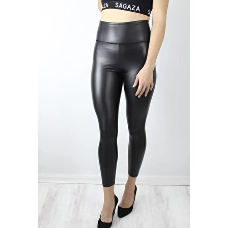 Şardonlu Deri Tayt Siyah - 1511.110