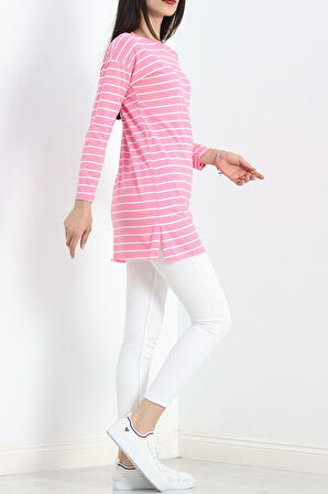 Çizgili Tunik Pembe - 11313.1567.