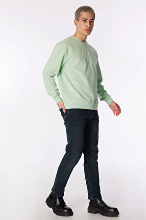 Levis Bisiklet Yaka Yeşil Erkek Sweatshırt A2826-0017_RELAXD GRAPHIC CREW BW C