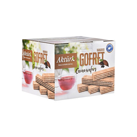 Aktürk Gofret 800 gr Kakaolu ve Vanilyalı 4 lü Karma Paket