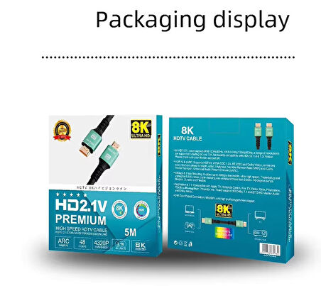 PMR 8K 3 Metre HDMI Kablo - 2.1 Versiyon, 48Gbps, Ultra HD 4320p Zr839