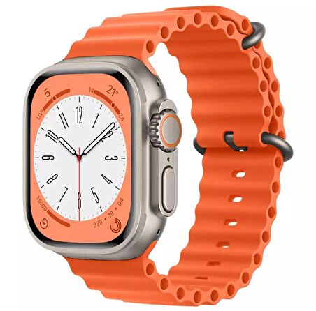 Apple Watch Ultra 49MM Uyumlu Ocean Kordon Silikon Kayış