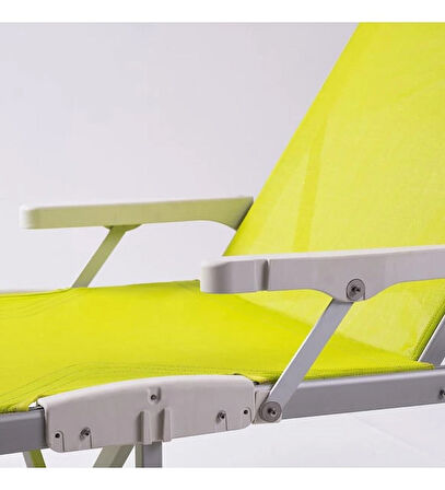 FOLDZEN Katlanabilir, Hafif, Dayanıklı, Çantalı ve Pratik Şezlong – Neon Yeşil
