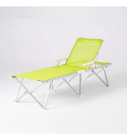 FOLDZEN Katlanabilir, Hafif, Dayanıklı, Çantalı ve Pratik Şezlong – Neon Yeşil