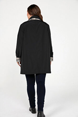 ASTARLI CEBİ FERMUARLI ATKI AKSESUARLI BÜYÜK BEDEN TRENÇKOT BONDİT KABAN