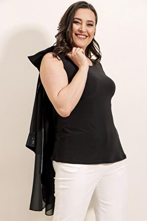 Saygı Giyim Pul İşleme Detaylı Fermuarlı İçi Atlet Büyük Büyük