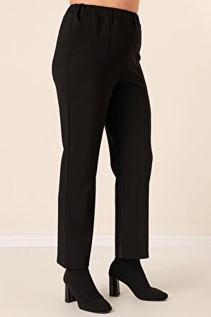 Beli Lastikli Yandan Cepli En Boy Likra Çımalı Büyük Beden Pantolon