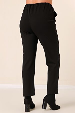 Beli Lastikli Yandan Cepli En Boy Likra Çımalı Büyük Beden Pantolon