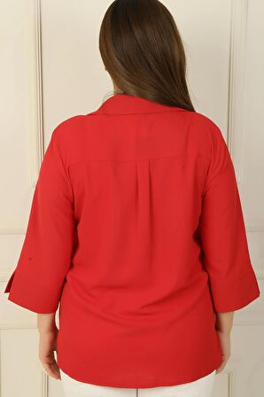 Polo Yaka Çeyrek Kol B.B. Bluz