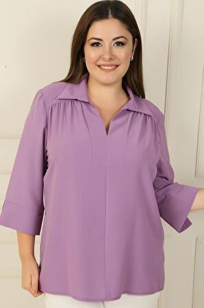 Polo Yaka Çeyrek Kol B.B. Bluz