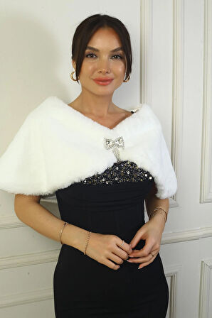 Kadın Broşlu İçi Astarlı Bolero