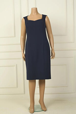 Kalın Askılı Astarlı Krep Kısa Elbise